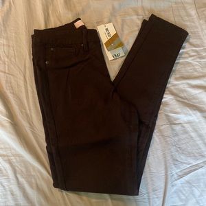 YMI hyper stretch jegging color clove dark brown NWT size medium